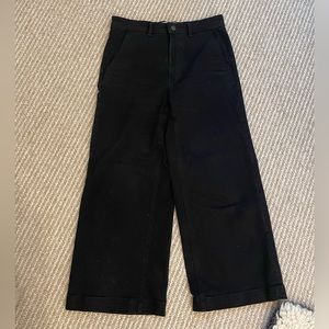 BLACK EVERLANE WIDE LEG PANTS